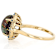 Black Opal And Lab-Grown Blue And White Diamond Ring In 18K Gold Over
Sterling Silver 2.92ctw