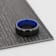 RIGEL Flat Beveled Edges Black Tungsten Ring with Brushed Center and
Vibrant Blue Ceramic Inside 8mm