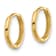 14K Yellow Gold Polished 1.45mm Hinged Huggie Hoop Earrings