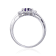 Heart Shape Amethyst with White Topaz Accents Sterling Silver Ring, 1.01ctw