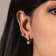 White Cubic Zirconia 14k Gold Studs With Velvet Gift Box 2ctw