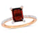 Garnet and Diamond 10K Rose Gold Ring 2.23ctw