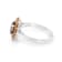 Brown Smoky Quartz and Citrine Rhodium Over Sterling Silver Flower
Design Ring