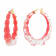 14K Yellow Gold Over Sterling Silver Acrylic and Enamel Bamboo Illusion
Hoops in Watermelon