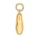 14k Yellow Gold 3D Textured Ballet Slipper Pendant