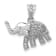 Rhodium Over 14k White Gold Diamond Elephant Pendant