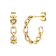 Chain Link C-Hoop Earrings In 14K Gold Over Brass