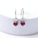 Red Lab Created Ruby With Moissanite Accents Rhodium Over Silver Dangle Earrings