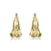 Sculptural Waterfall Hoop Earrings In 14K Gold Over Brass