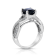 2.5ctw Sapphire and Diamond Ring in 14k White Gold