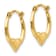14K Yellow Gold Heart Hoop Earrings