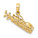 14k Yellow Gold Textured Golf Bag Charm