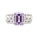 Purple Amethyst White Topaz Sterling Silver Ring
