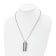 White Cubic Zirconia Stainless Steel Black IP-plated Men's Pendant With Chain