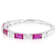 Ruby Color CZ Band Ring In Sterling Silver
