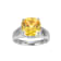 Yellow And White Cubic Zirconia Platinum Over Silver November Birthstone
Ring 7.10ctw