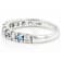 Blue And White Lab-Grown Diamond Band Ring In 14K White Gold 1.00ctw