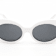 Versace White Oval Frames / Dark Gray Lenses Sunglasses