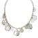 19mm Round White Mother-Of-Pearl Sterling Silver Drop Necklace