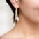 14K Yellow Gold Over Sterling Silver Wishbone Bamboo Acrylic Earrings