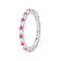 Ruby Color CZ Eternity Band Ring In Sterling Silver 1.76ctw