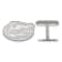 Rhodium Over Sterling Silver LogoArt University of Florida Gator Cuff Links