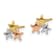 14k Yellow Gold and Rhodium Over 14k Yellow Gold Polished 8.6mm Stars
Stud Earrings