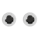 6mm Round Black Onyx 1/5 ctw Diamond Rhodium Over Sterling Silver Halo
Stud Earrings