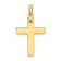 14k Yellow Gold Diamond-Cut Block Cross Charm