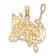 10K Yellow Gold Textured Horse Head and Shoe Charm