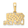 14k Yellow Gold LAS VEGAS with Dice Pendant