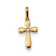 14k Yellow Gold Children's Cross Pendant with Cubic Zirconia stone