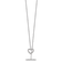 Rhodium Over 14K White Gold Lab Grown Diamond Heart Toggle Necklace