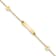 14K Yellow Gold Polished ID with Flower Childrens Bracelet