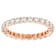 Moissanite Eternity Band in 14K Rose Gold Over Sterling Silver