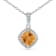 Yellow Cushion Citrine with Moissanite Accents Rhodium Over Silver
Citrine Pendant with Necklace