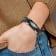 Black Leather and Stainless Steel Polished Feather Multi-Strand
8.25-inch Bracelet