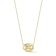 Rachel Zoe CZ Puffed Mariner Pendant Necklace in 14K Gold Over Sterling Silver