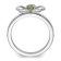 Sterling Silver Stackable Expressions Polished Flower Peridot Ring 0.12ctw