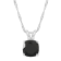 8mm Cushion Black Onyx Rhodium Over Sterling Silver Pendant With Chain