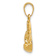 14k Yellow Gold Polished Cut-out Boxing Glove Charm