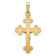 14K Two-tone Gold Polished Brushed Budded INRI Crucifix Pendant