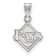 Rhodium Over Sterling Silver MLB Tampa Bay Rays LogoArt Circle Pendant