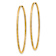 14k Yellow Gold Satin and Diamond-Cut 1 9/16" Endless Hoop Earrings