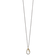 Sterling Silver Antiqued with 14K Accent Floral Oval Mother Of Pearl Necklace