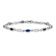 Rhodium Over 10k White Gold Diamond and Sapphire Bracelet
