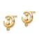 14k Yellow Gold Cubic Zirconia Cat on the Moon Stud Earrings