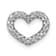 Rhodium Over 14k White Gold Diamond Heart Chain Slide Pendant