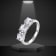 Baguette and Round White Topaz Sterling Silver Band Ring, 2.10ctw