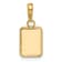 14k Yellow Gold and Rhodium Over 14k Yellow Gold Sun in Frame Pendant